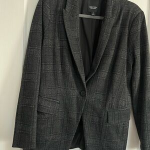 Simply Vera Vera Wang Charcoal Plaid Blazer
